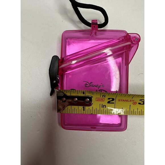 Disney Lanyard Blizzard Beach Pink Translucent Safe Holder Water Resistant Pool - Picture 11 of 11